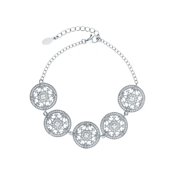 

Silver Bracelet with cubic zirconia sunlight sample 925