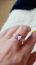 Si ME Ins estética de resina transparente de cristal acrílico coreano geométrico Irregular plaza de anillos para las mujeres joyería de moda