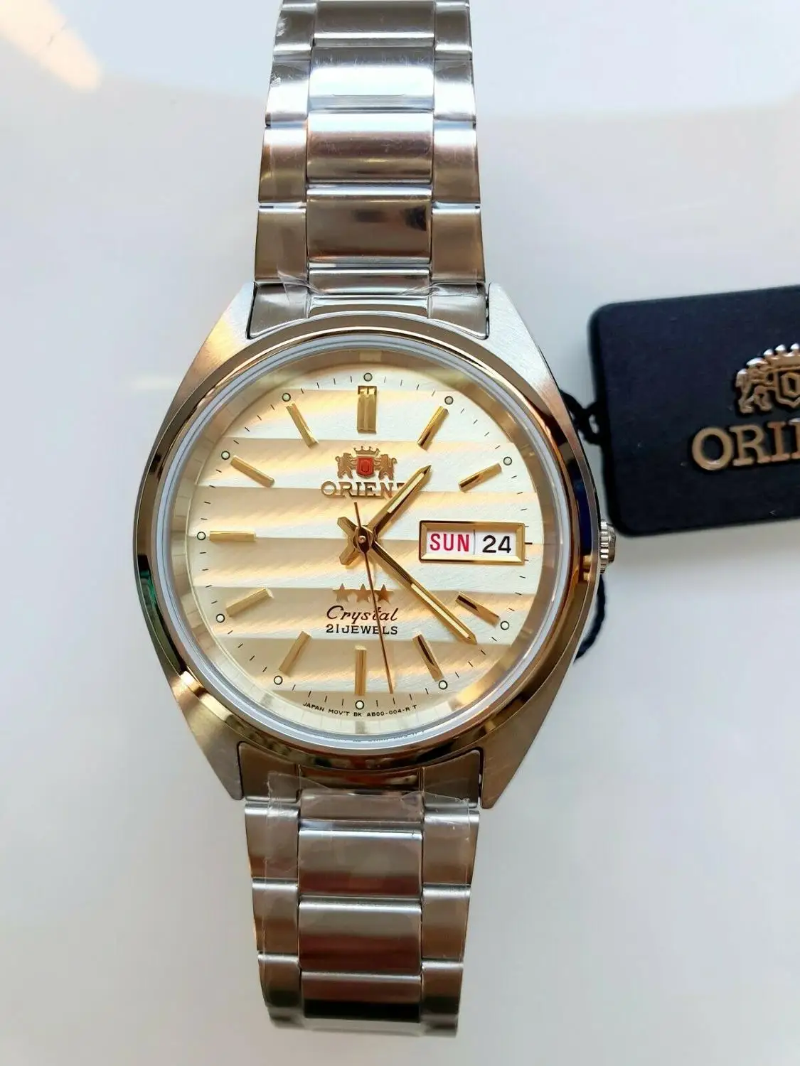 Автоматические Мужские часы Orient Tristar FAB00007C Цвет черный бежевый автоматические