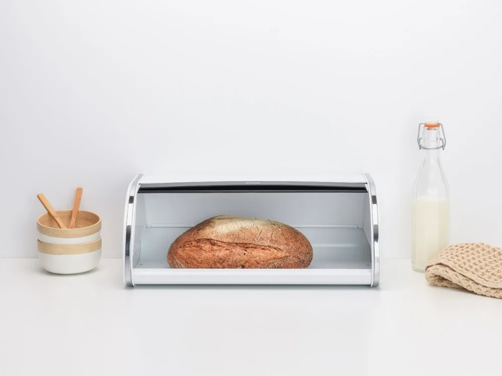 306020 Roll Top Bread Bin - White - 8710755306020 -21278