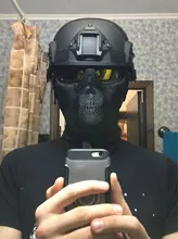 Nueva táctica máscaras de Airsoft Paintball CS plegable media cara de acero de bajo carbono de malla de estilo militar cómodo oreja máscara protectora