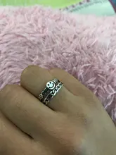 Anillos de cobre con cara sonriente y feliz para mujer, joyería ajustable apilable, regalo, estilo Punk Vintage