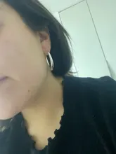 DOTEFFIL-pendientes de aro de Plata de Ley 925 liso para mujer, 40 pendientes de aro de mm para mujer, joyería de compromiso para fiesta de boda