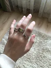 Conjunto de anillos circulares de Metal Punk para mujer, accesorios de dedo de índice de apertura, hebilla de junta, anillo trasero, regalos de joyería