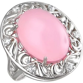

Esthete ring with cubic zirconia and silver quartz