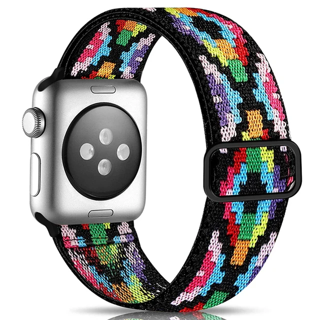 Scrunchie Strap For Apple watch band 44mm 40mm 38mm 42mm 41mm 44mm Nylon bracelet correa iWatch Serie 4 5 3 2 1 SE 6 7 45mm 41mm 9Bohemian