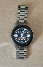 HQ-correa de reloj de acero inoxidable para Samsung Galaxy Watch, banda deportiva de SM-R800 de 46mm con extremo curvo, pulsera de plata y negro