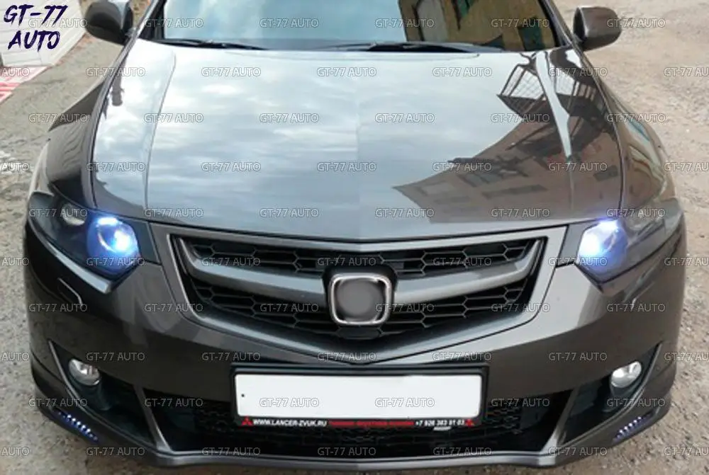 Решетка радиатора с перекладиной и сеткой чехол для Honda Accord 8 2008-2011 защитный литье внешний материал ABS пластик Стайлинг тюнинг