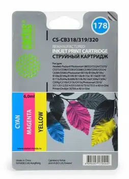 

Cartridge #178 cactus multicolor for HP Photosmart b8553/c5383/c6383 (6 ml) cs-cb318/319/320