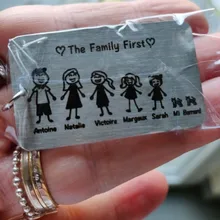 Llavero con grabado de amor para padres e hijos, regalo familiar para padres y niños