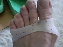 1 par de silicona Protector del dedo del pie protección de los pies de Ballet zapatos de tacón alto del Hallux Valgus protectora de Gel Protector herramienta de cuidado de masajes almohadilla del dedo del pie