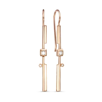 

10-08977 mink gold 585 sterling silver earrings