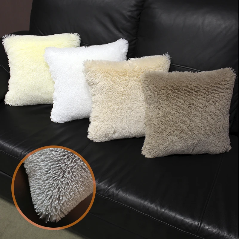 Подушка декоративная MATEX PLUSH без наволочки 35х35 см разные цвета мех ворс 2 (дача дом