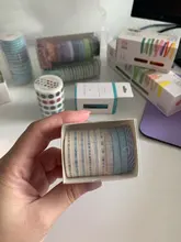 Paquete de 10 unidades de juego de cintas adhesivas, etiqueta decorativa Vintage geométrica, adhesivo para álbum de recortes, álbum, planificador, diario