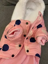 Dog Overalls Clothing Puppy Winter Coat Hoodie Pet-Dog Cotton Thicken Dot for Small Big-Polka-Dot
