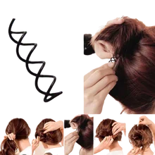 

202210pcs Black Spiral Clip Fixed Hairpin Convenient Practical Screw Rotation Shape Ball Head Bud Headwear Modeling Tool