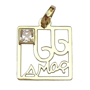 

Square pendant 18k gold [645]