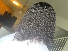 13x4 rizado profundo transparente frente de encaje pelucas de cabello humano rizado brasileño pelucas de cabello humano Pre arrancado Peluca de encaje onda profunda peluca