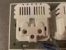 Delviz-enchufe estándar francés, CA 100-250V, Cargador USB de doble puerto para móvil, blanco con panel de interruptor, enchufe de corriente USB de pared de 16A