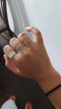 Hiphop-Anillo de Metal para hombre y mujer, conjunto de anillos Punk, accesorios de dedo ajustables, hebilla, cola de articulación, joyería de boda