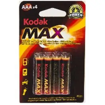 

Blister batteries Kodak alkaline Max Aaa Lr3 1.5V 4 batteries electronic batteries