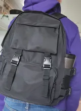 Mochila moderna impermeable para hombre y mujer, morral escolar antirrobo para ordenador portátil, de viaje, color negro