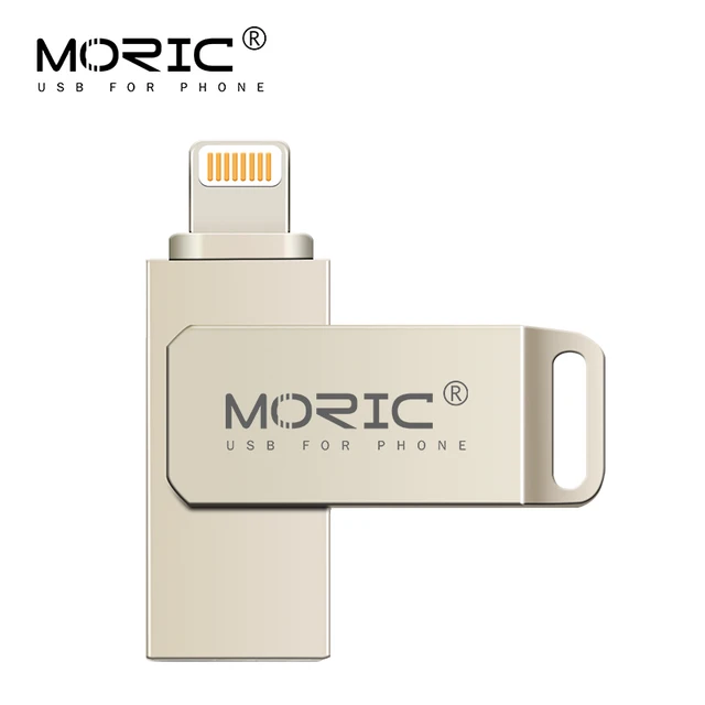 Metal USB Flash Drive 128gb cle usb OTG Pen Drive 32gb 64gb Usb2.0 Flash Disk for iPhone X/8 Plus/8/7 Plus USB Memory Stick 1