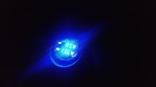 Indicador de Temperatura de agua para coche y camión, Sensor Digital LCD redondo, Temperatura de Moto y voltímetro, 2 en 1, 12V y 24V
