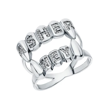 

Silver ring with cubic zirconia sunlight sample 925