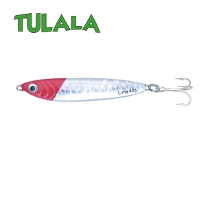 Tulala литой металл 40 г джиговая блесна, шкура, литье свинца, рыбы, SeaBass, рыбалка на щуку Приманка снасти, вобберы, жесткие приманки - Цвет: Red Head Silver