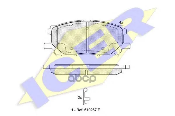 181584_колодки Дисковые Передние! Lexus Rx300 All 03 Icer 181584 Icer арт. 181584