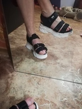 TUINANLE-Sandalias de gladiador con plataforma para Mujer, zapatos de verano a la moda, gruesas, para playa, de tela vaquera, cómodas, 2021