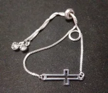 Pulseras de cadena cruzada para mujer, joyería de Color plateado, brazaletes de moda para boda, banquete, regalo de San Valentín