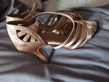 WUXIJIAO-Zapatos de baile de satén con diamantes de imitación para mujer, baile latino, suela suave, para salsa, tacón de 5 a 10cm