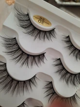 Pestañas postizas 3D, 5 pares, pelo de visón de imitación, pestañas de serie Wispies Fluffies naturales, largas y suaves, hechas a mano, pestañas negras sin crueldad