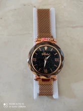 Reloj para mujer, de cuarzo, elegante, con imán, hebilla, cielo estrellado, Número Romano, púrpura, reloj de pulsera de regalo