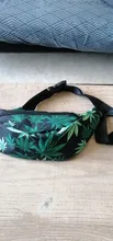 Deanfun-riñonera 3D con estampado de hojas verdes para mujer, Cangurera con cremallera para viaje YB7