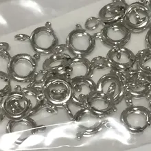 30 unids/lote de cierre de anillo de resorte dorado con anillo de salto abierto, cierre de joyería para cadena, collar, pulsera, conectores, fabricación de joyas