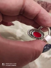 Kinel-anillo rojo de boda étnico para mujer, sortija tibetano Retro de plata, mosaico de cristal negro, joyería Vintage 2020