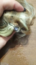 Bybrbana-100% brasileño de cabello humano no remy para mujer, moño de pelo suave rizado, diadema trenzada elástica, coleta