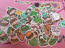 Yoofun-pegatinas adhesivas de dibujos animados para decoración de diarios, 100 Uds.