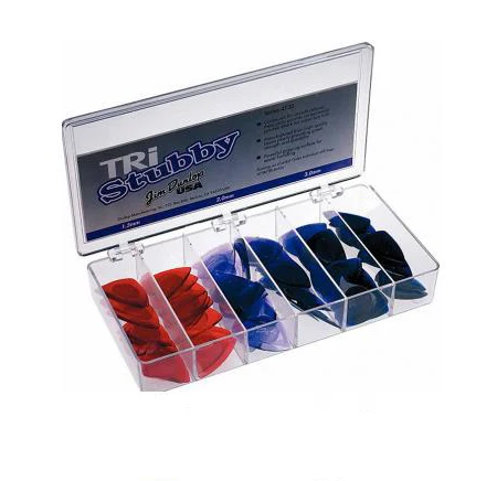 4730 Tri Stubby Box guitar picks, triangular, 3 thickness, 144 PCs, Dunlop