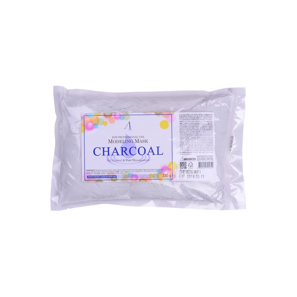 Anskin Original- Charcoal- Маска альгинатная для кожи с расширенными порами(пакет) 240г