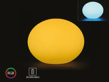 

Led lamp RGBW Light with egg shape Oval Ball Light rechargeable remote control included IP67 20 X20X14cm SKU-40141