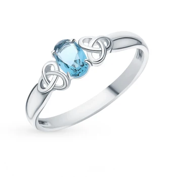 

Silver ring with sunlight crystals sample 925 test