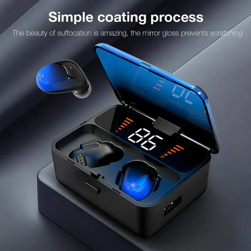 50 шт., комплект ES01, TWS, Bluetooth наушники V5.0, сенсорные беспроводные наушники, 9D, стерео, Спортивная, водонепроницаемая гарнитура
