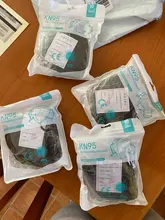 Mascarillas KN95 FFP2 FFP2 de 5 capas con filtro, máscara respirador de polvo, color negro, 5-100 unidades