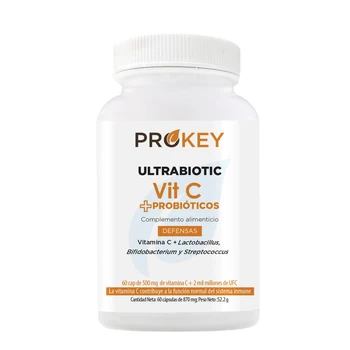 

ULTRABIOTIC VIT C + probiotics, 60 capsules 870 mg