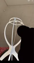 Soporte para pelucas de plástico, accesorio Ajustable y colorido, cabeza de maniquí de 18x36Cm, peluca plegable soporte para pelucas, 1 unidad