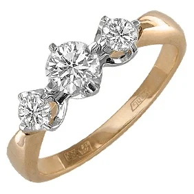 

Yuz platinum ring with Swarovski crystals made of combined gold